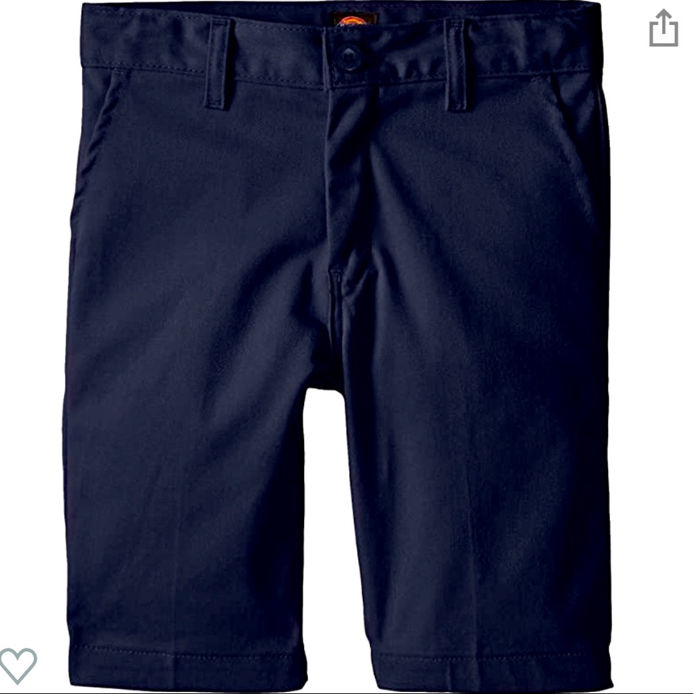 Dickies Boys’ Slim Fit Stretch Flat Front Shorts